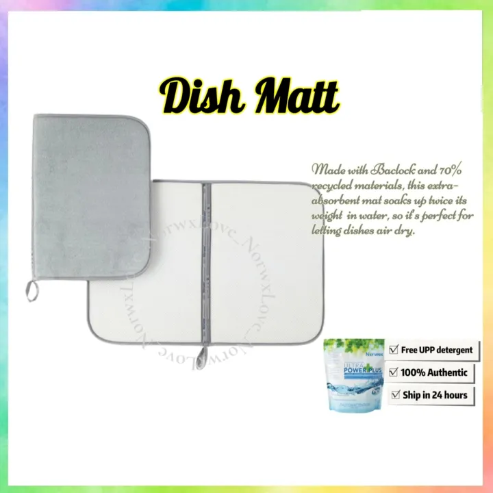 Norwex Dish Mat Graphite Mushroom Ready Stock Lazada