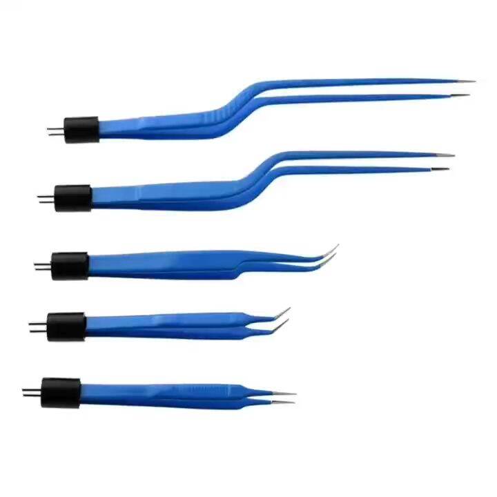 Reusable Electrode Forceps Tweezers Bipolar L13 cm, tip 0.5 mm Coagulation Forceps High