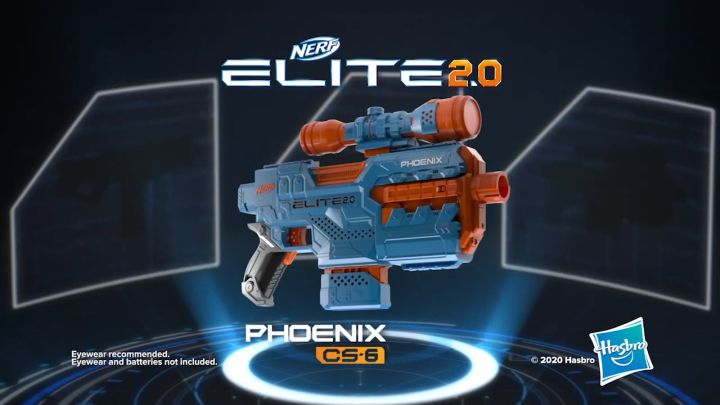 Nerf Elite 2.0 Star Phoenix CS-6, Includes 12 Official Nerf Darts, Ages 8+  