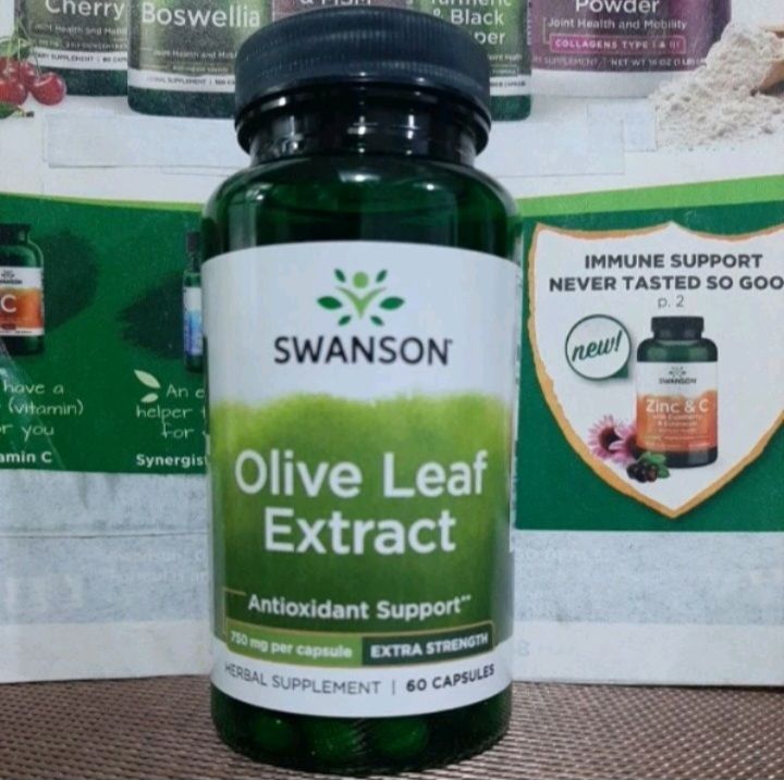 Olive Leaf Extract 750mg 20 Oleuropein 60 Capsules Expiry March 2024 Swanson Antioxidant 9190