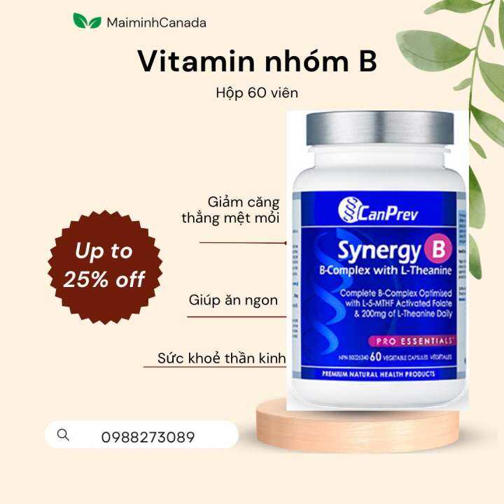 Viên Uống Synergy B With L-Theanine Canprev 60 Viên | Lazada.vn