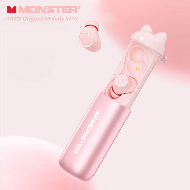 Monster Melody Styled Earbuds Cat Ear TWS Bluetooth 5.3 inEar Wireless Earphones Long Battery