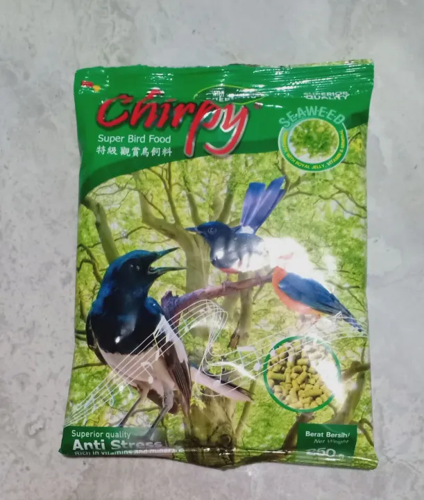 COD PAKAN BURUNG / SUPER BIRD FOOD / PAKAN BURUNG CHIRPY / BURUNG KICAU / PAKAN BURUNG ANTI STRESS 250 GRAM | Lazada Indonesia