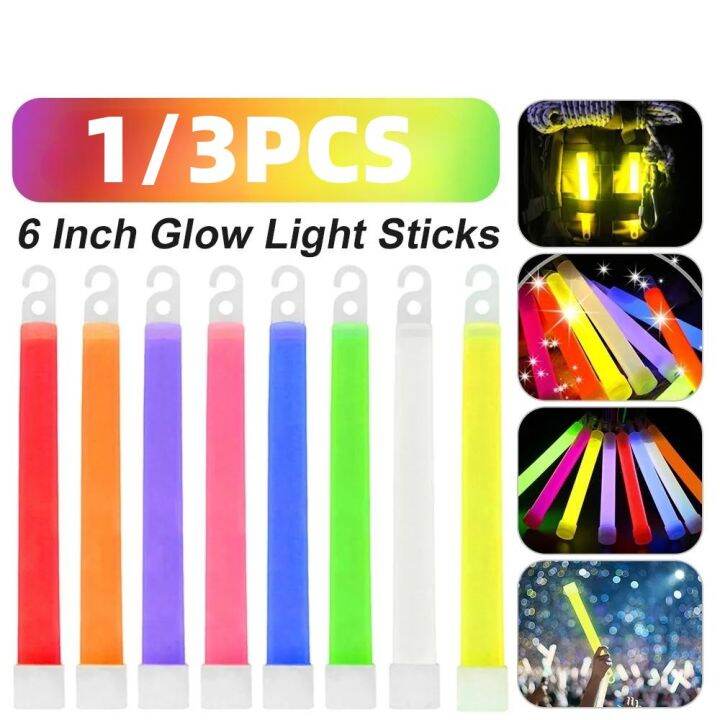 13PCS 6Inch Disposable Glow Sticks Outdoor Night Camping Climbing Sos