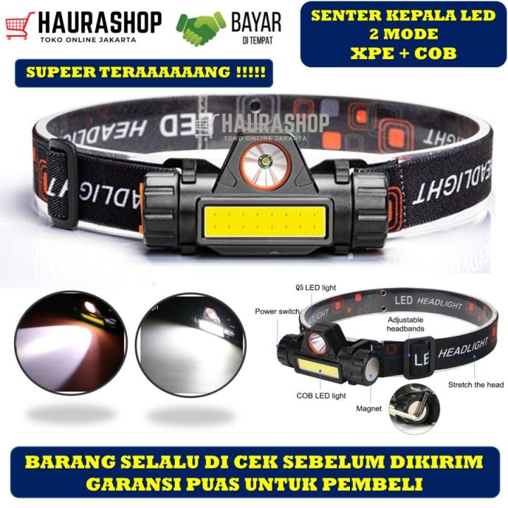 Promo Senter Kepala Cob Led Rechargeable Headlamp Led Super Terang