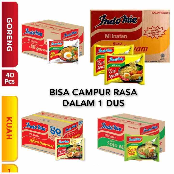Indomie Aneka Varian Rasa (1 dus 40 pcs) | Lazada Indonesia