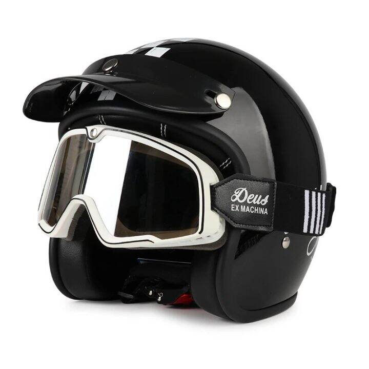 Retro Harley Parade Motorcycle Helmets for Men and Women Four Seasons ...