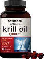 NatureBell Antarctic Krill Oil 1000mg Supplement