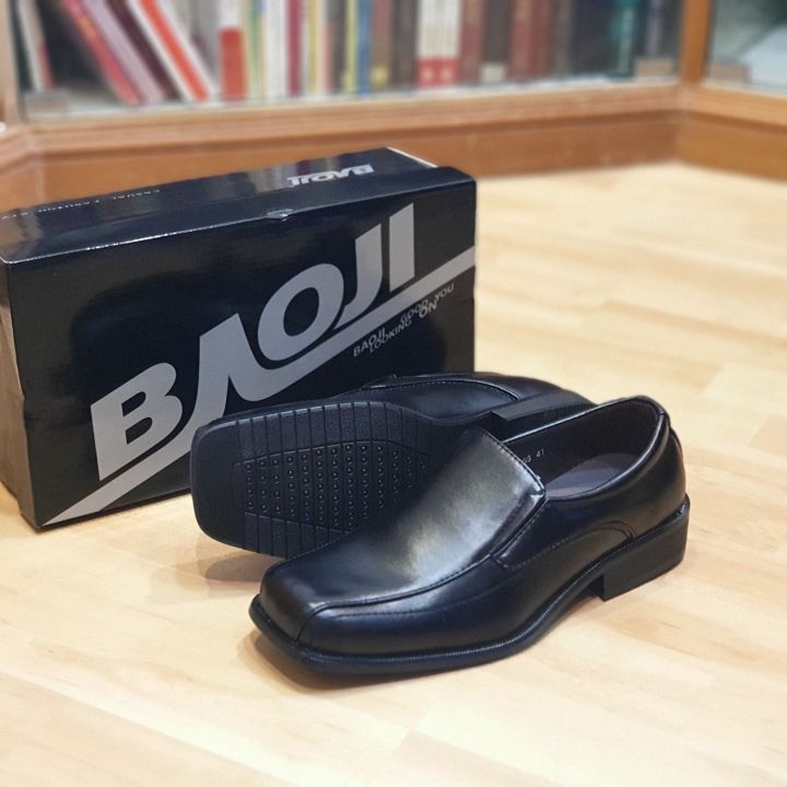 baoji-ลิขสิทธ์แท้-รองเท้าคัทชูชายสีดำ