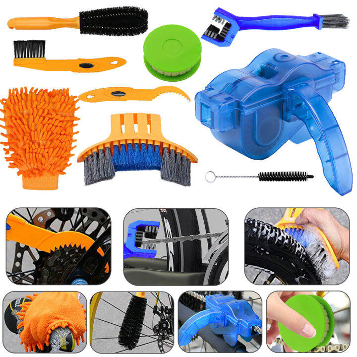 Chain Cleaner Cleaning Bicycle Chain Brush Wash Tool Set MTB Road Bike