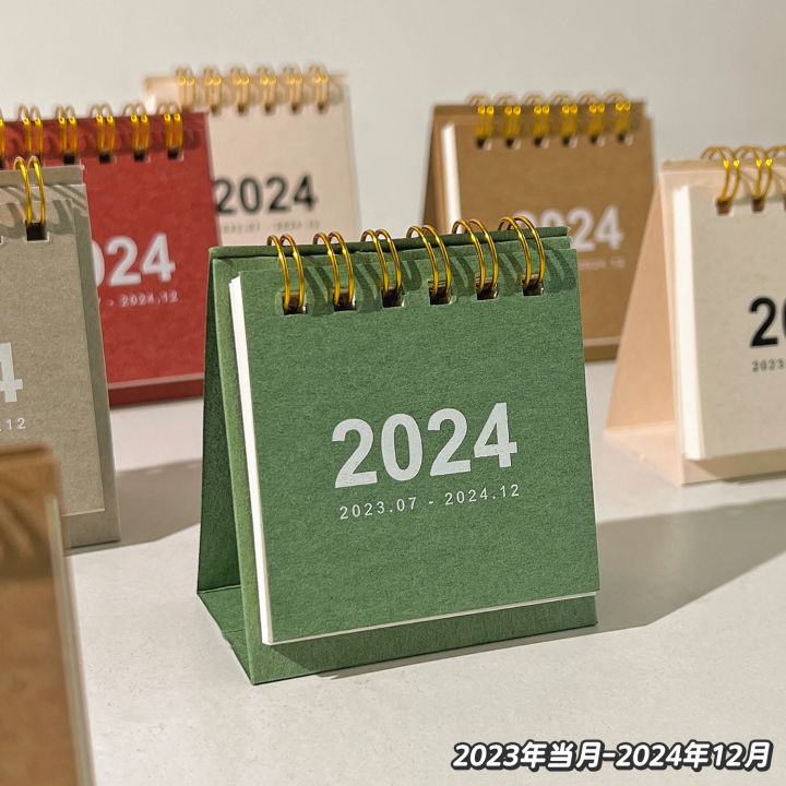 2024 Mini Small Desk Calendar Simple Muji Style Calendar Monthly