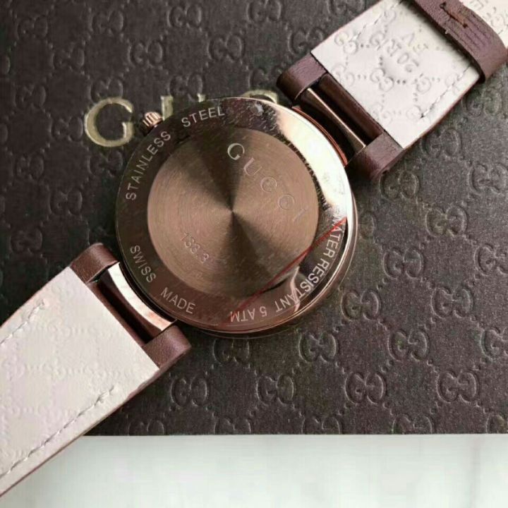 new-gucci-interlocking-watch-หน้าปัดน้ำตาล-สายหนังแท้สีน้ำตาล-ขนาด-29mm-มีใบรับประกัน-อปก-กล่อง-การ์ด