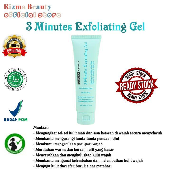 Cleora Beauty 3 Minutes Exfoliating Gel Share In Jar (SIAP KIRIM