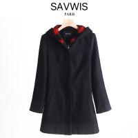 โค้ทฮู้ด สักหลาดวูล โค้ทกันหนาว  ❄️แบรนด์✨ SAVWIT✨  (WY753)