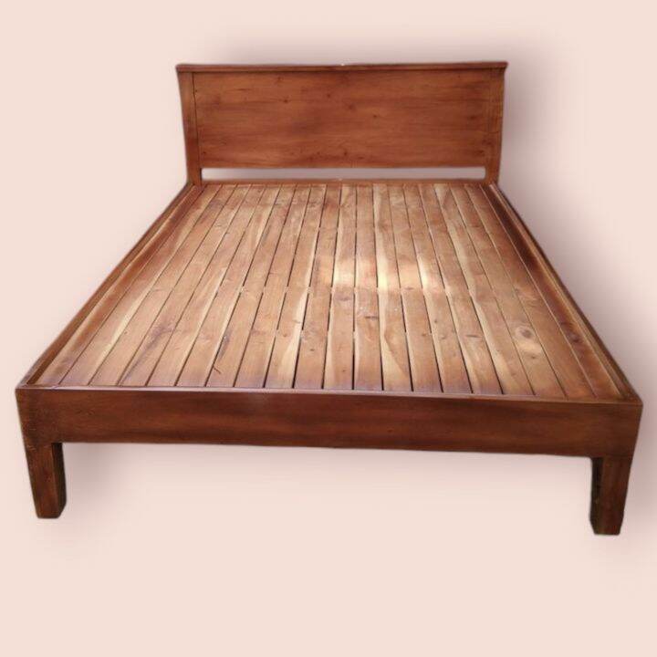 MAHOGANY WOODEN BED FRAME ONLY (queensize) Lazada PH