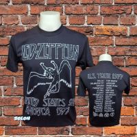 เสื้อวง LED ZEPPELIN วงร็อค ไม่มีตะเข็บข้าง คอฟิต ป้ายUS เสื้อวินเทจ เสื้อทัวร์ วงร็อคต่างประเทศ