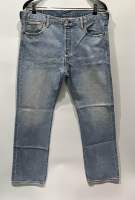 กางเกงยีนส์ (มือสองแท้?%) Levis 501 เอวป้าย 35” เอววัดจริง 37” MADE IN MEXICO (รหัสJ75) ยาวทั้งตัว 40” ยาวจากเป้าถึงปลายขา 28.5” ปลายขากว้าง 8” ***สนใจสอ