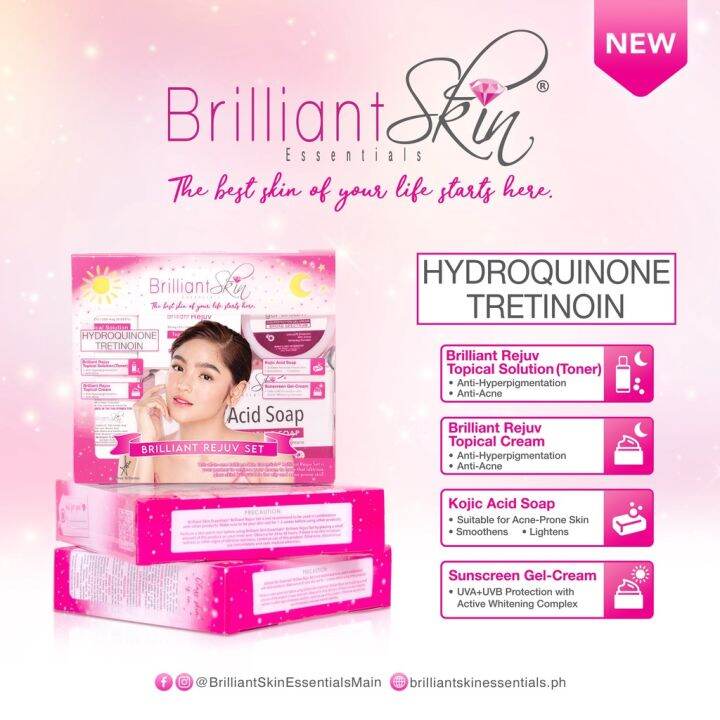 New Brilliant rejuvenating set with hydroquinone tretinoin | Lazada PH