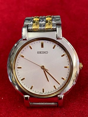 SEIKO WATER RESISTANT Quartz ตัวเรือนสแตนเลส นาฬิกาผู้ชาย มือสองของแท้