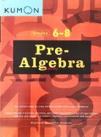 くもん Kumon Middle School Algebra English Paperback Pre Algebra Grades 6-8 แบบฝึกหัด คุมอง