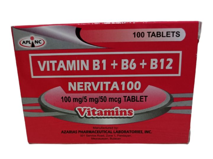 Nervita Myrevit B Vitamin B1 B6 B12 Tablet Lazada Ph