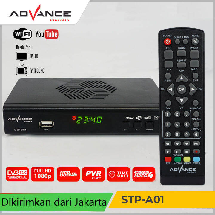 Advance Digital Set Top Box TV Penerima Siaran Digital Receiver Full HD