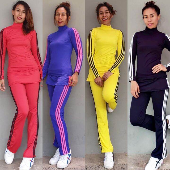 Baju Senam Setelan Aerobic Zumba Gym Fitness Olahraga Panjang Muslim