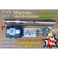 ปั๊มน้ำบาดาลโซล่าเซลล์ ซัมเมิร์ส​ DC ล้วน ​3LB3.5/85-96/750 ยี่ห้อ LEBENTO