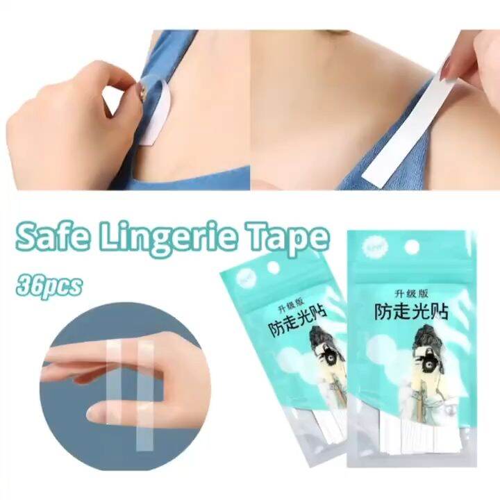 36Pcs/Pack Underwear Strap Antislip Double Sided Tape Clothing