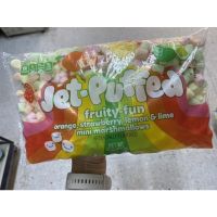 มาร์ชแมลโลว์ ตรา คราฟท์ 283 G. Jet Puffed Fruity - Fun Orange Strawberry lemon &amp; lime Mini Marshmallows ( Kraft Brand ) เจท พัฟเฟด มินิ มาร์ชแมลโลว์