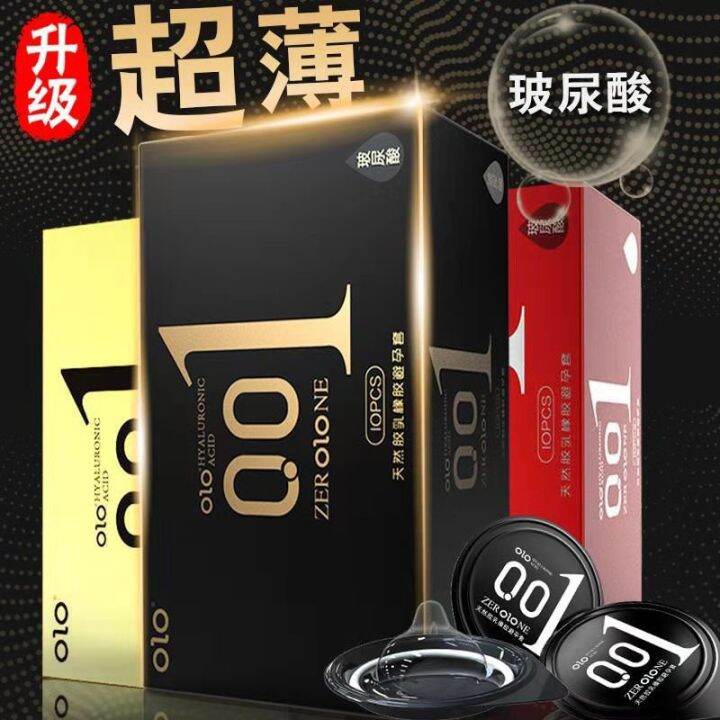 Olo 001 Condom Classic Ultra Thin Anatomic Long Lasting Dotted Hyaluronic Acid 10pcsbox Kondom 1290