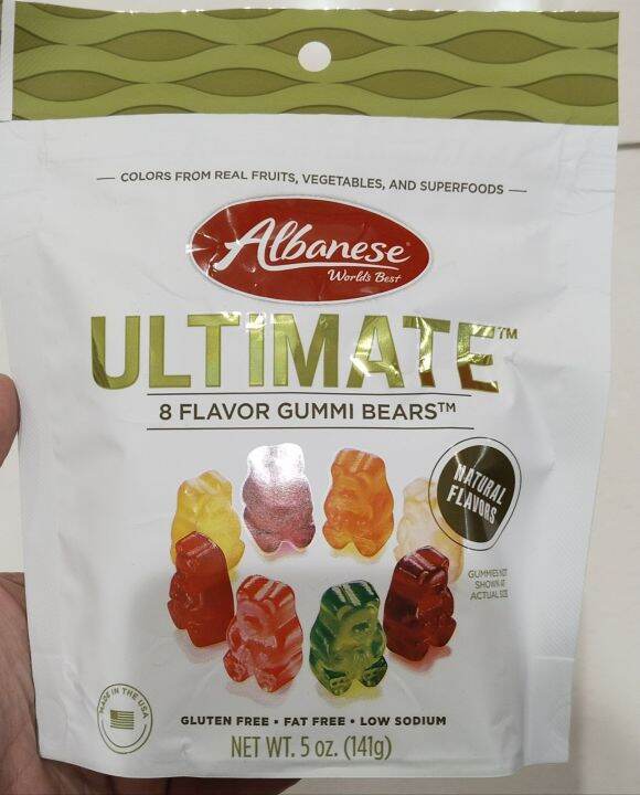 Albanese 12 Flavors Gummi Bears Gummi worms Sugar free natural flavors