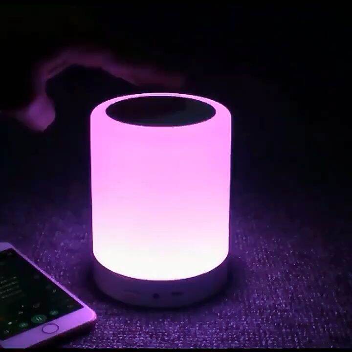 Luckluck Led Color Night Light Wireless Speakers Touch Lamp Bluetooth 