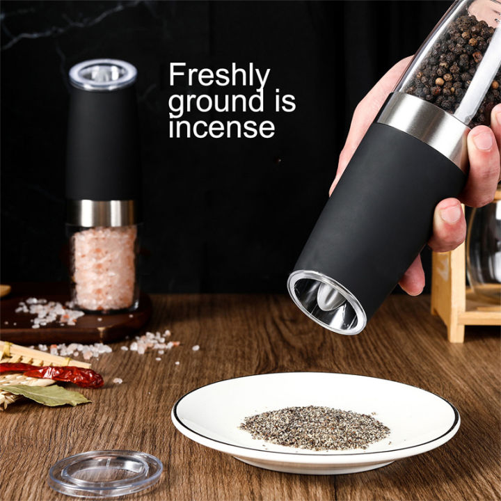 Electric Automatic Mill Pepper and Salt Grinder LED Light Peper Spice Grain  Mills Porcelain Grinding Core Mill Kitchen Tools