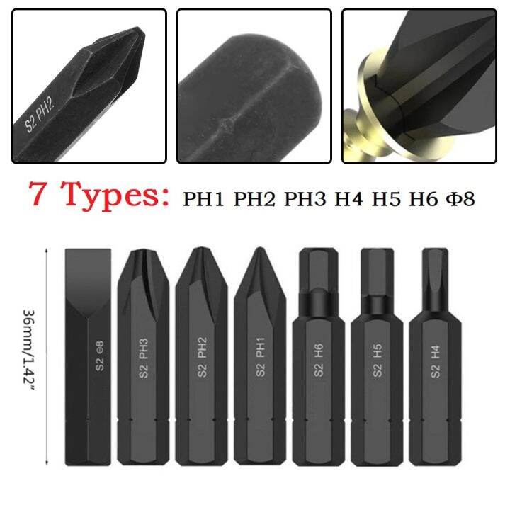 1Pcs Cross Impact Screwdriver Bits 8mm Hex Shank 80mm Cross Screwdriver