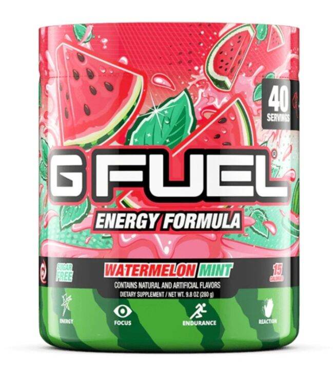 เครื่องดื่ม จีฟิว G FUEL Energy Drink มีหลายหลายรสชาติ （Watermelon mint