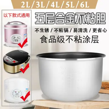 Non stick Cooking Pot 304 stainless steel rice cooker inner container  Replacement Accessories food Rice Cooker POT cookware - AliExpress