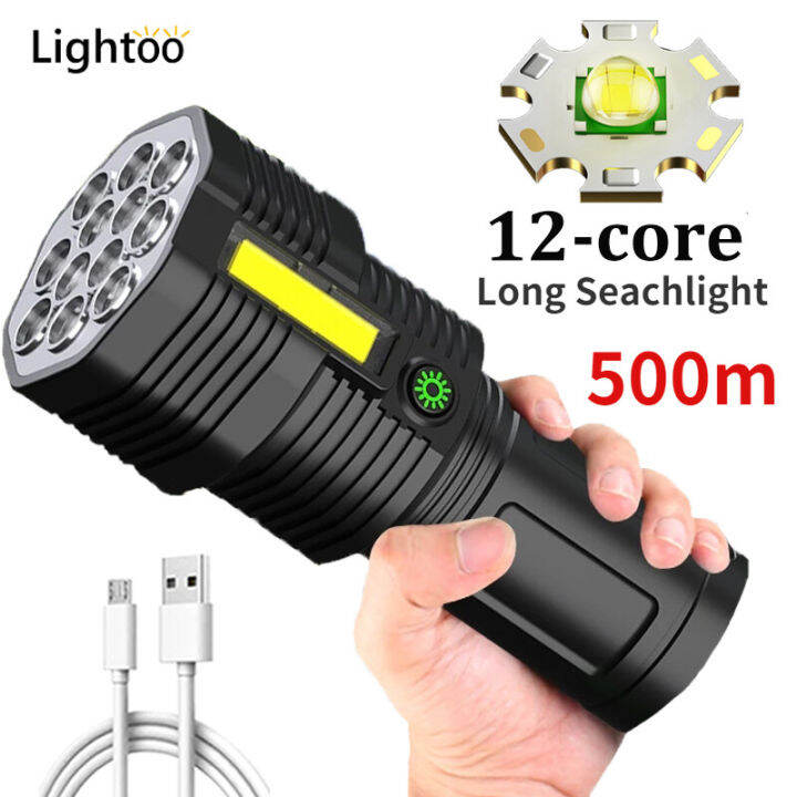 12LED flashlight 1000000 lumens tochlight waterproof original