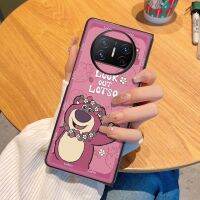 เคสโทรศัพท์มือถือเหมาะสำหรับ Huawei matex5รุ่นสะสมแบบใหม่เคสป้องกันหน้าจอพับลายหมีสตรอเบอร์รี่น่ารักลายการ์ตูน X3เคสโทรศัพท์บางพิเศษ X2แฟชั่นที่นิยมในโลกออนไลน์หุ้มทั้งเครื่องกันกระแทกลายหนังแบบหรูหรารุ่นสำหรับผู้หญิง