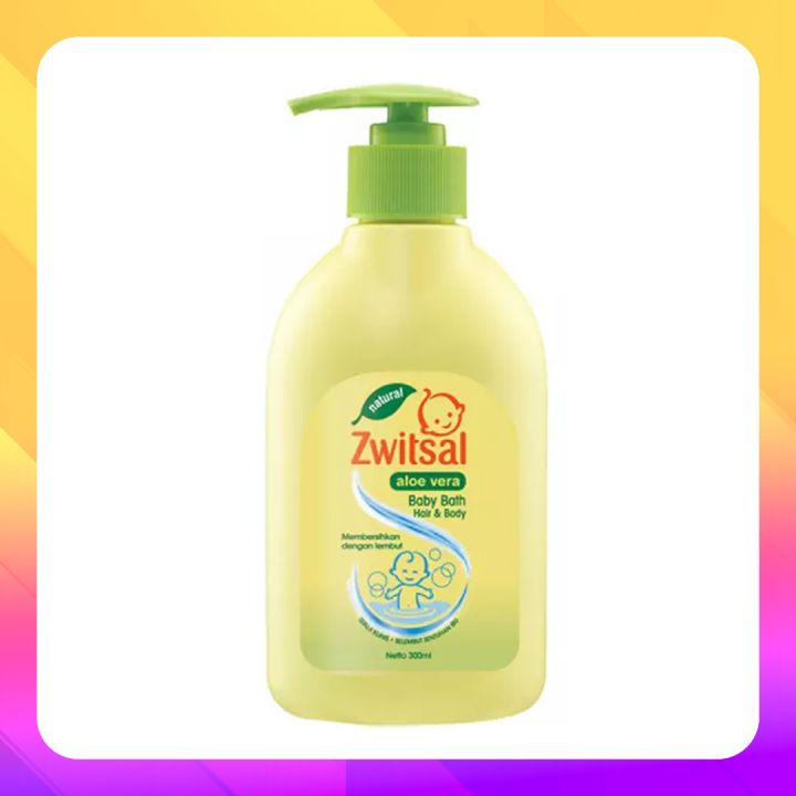 ZWITSAL Naural Baby Bath Hair & Body Aloe Vera Botol 300ml | Sabun ...