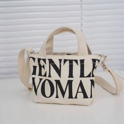 GENTLE WOMAN   ⚪️⚫️   GW micro canvas Tote Bag (mini) งานชนช็อป 💯
