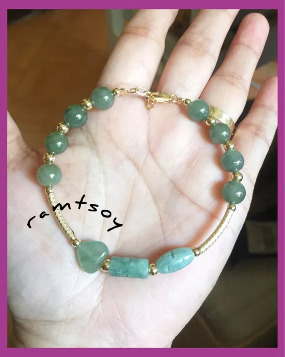 10karata gold authentic jade stone lucky charms bracelet Lazada PH