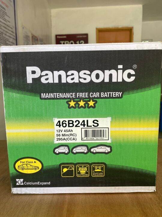 Panasonic Car battery 46B24LS 1SN Maintenance Free Battery 15months