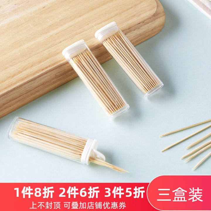 Travel Toothpick Small Package Disposable Independent Carryon Bamboo