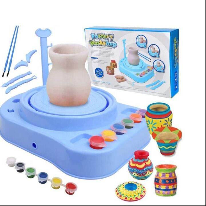 FENAFE 【♥️BEST♥️】 Pottery Wheel Toys DIY Clay Glass Clay Toys Pottery Wheel Children's Clay