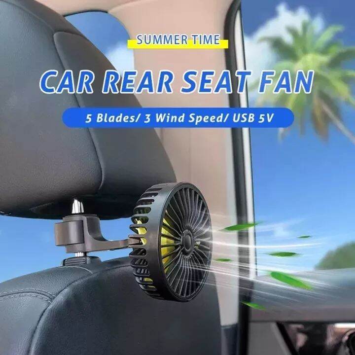【COD】24hours delivery Universal Car Fan Car Back Seat Headrest 3 Speeds