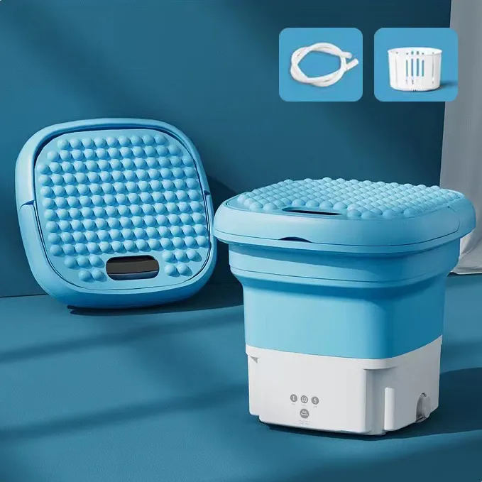 Automatic mini portable folding washing machine with spindryer Lazada PH