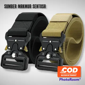 IKAT PINGGANG PRIA TACTICAL COBRA BUCKLE KLIK BELT HIJAU ARMY, IKAT  PINGGANG KANVAS, DLL