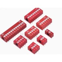 DIP Switch Toggle switch สวิตซ์ สวิตซ์เลื่อน 1P 2 3 4 5 6 7 8 9 10 bit 2.54mm foot pitch dial code red