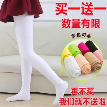 Cheap Princess Stockings Solid Color Girls Stocking Mesh Thin Dance Tights  White Pantyhose Kids Pantyhose